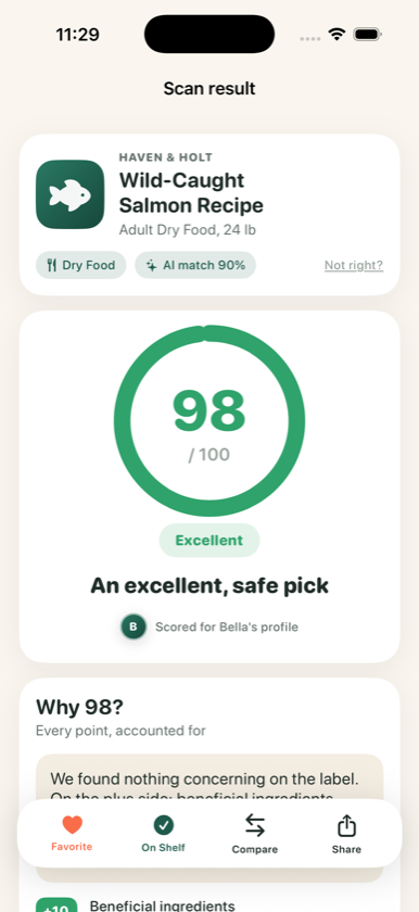 Explainable scan result